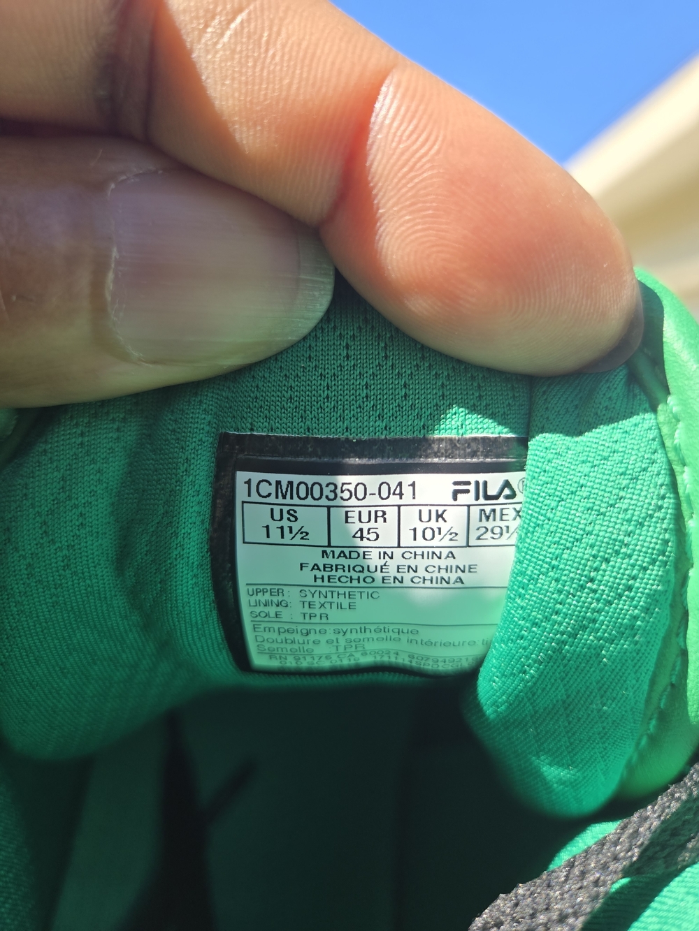 FILA Black High Top Sneakers with Green and Yellow Accents - Picture 4 of 13